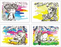 Tom Everhart Prints Tom Everhart Prints Beneath the Palms - Suite of 4
